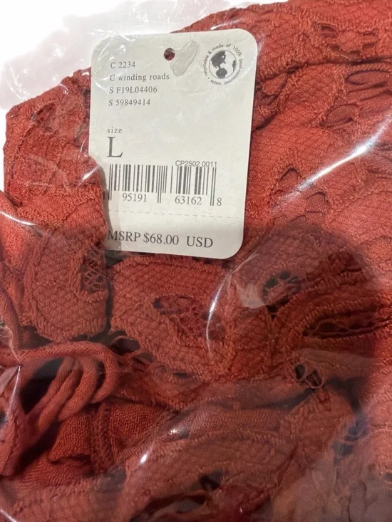 Free People Intimately Adella Cami in Winding Roads (Terra Cotta) Size Large - Picture 7 of 7